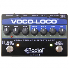Radial,Voco-Loco,人声和乐器效果切换放大控制器DI直插盒,通用遥控脚踏开关