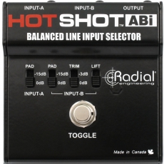 Radial,HotShot ABi,音频信号脚踏开关切换选择器DI直插盒,线路输入选择器