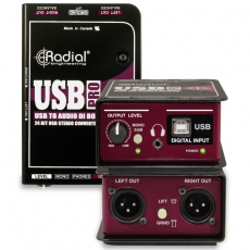 Radial,USB Pro,立体声USB计算机DI直插盒,有源DI盒,USB-Pro,立体声USB DI盒,有源直接盒,多媒体转接盒,主动式DI盒,